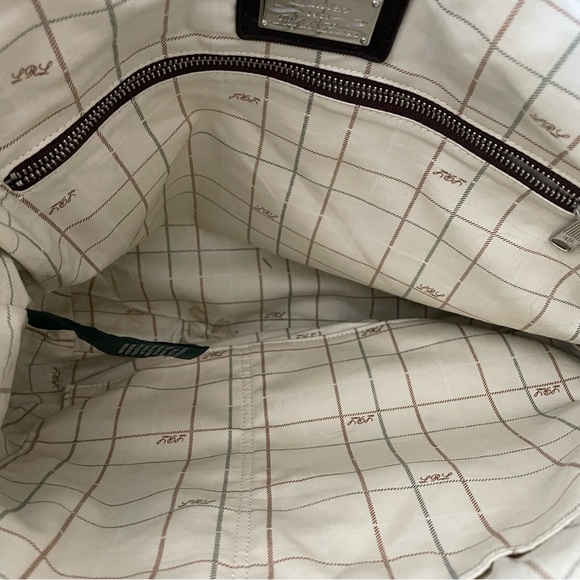 Lauren Ralph Lauren Dark Brown Leather Tote - Picture 6 of 8